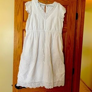 Maternity eyelet dress